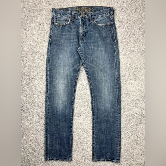 American Eagle Jeans Mens 30 x 30 Slim Light Wash Casual Basic Denim Rugged - Picture 1 of 5